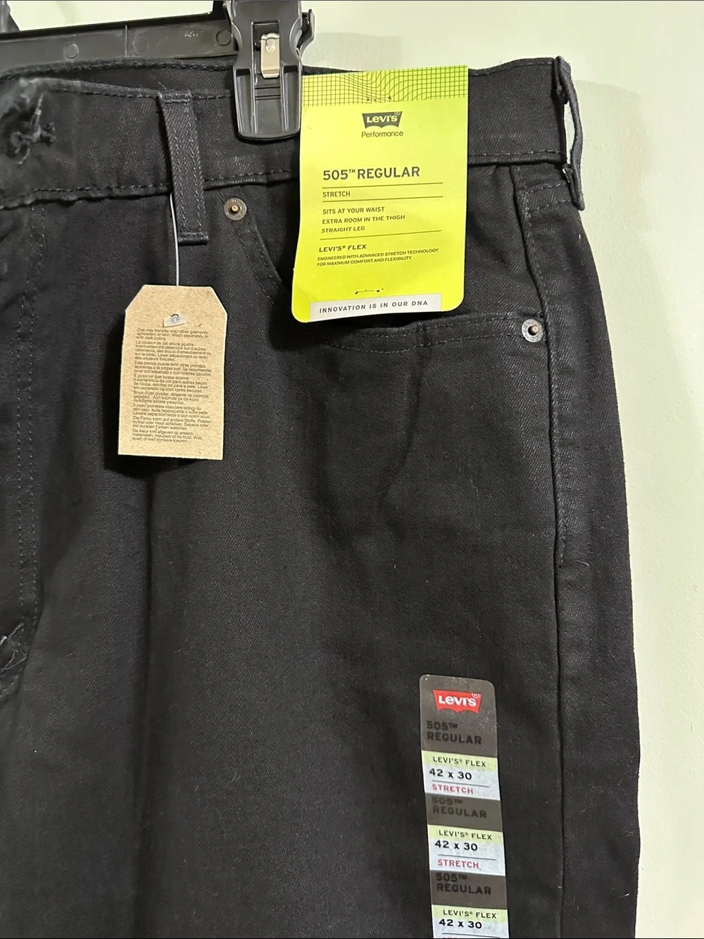 Levi's Men’s Black Slim Straight Jeans